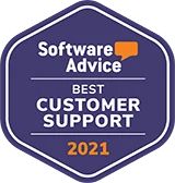 Software Advice Best Customer Support 2021 Badge